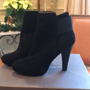 Cynthia Vincent Talan Ankle Booties in black suede
